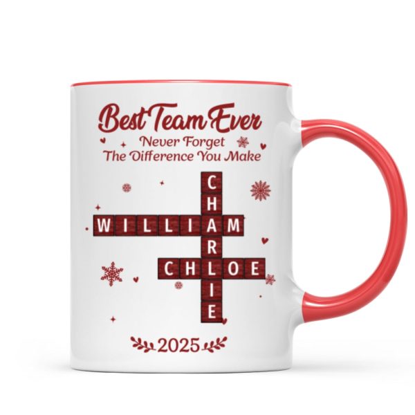 Best Team Ever Crossword - Personalized Mug - Christmas Gift for Co-worker Best Team Ever Crossword - Personalized Mug - Christmas Gift for Co-worker