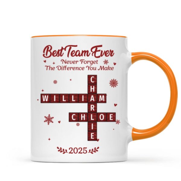 Best Team Ever Crossword - Personalized Mug - Christmas Gift for Co-worker Best Team Ever Crossword - Personalized Mug - Christmas Gift for Co-worker
