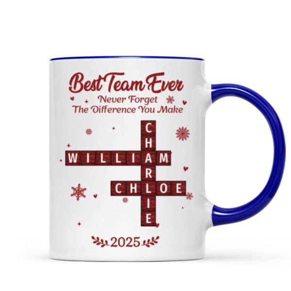 Best Team Ever Crossword - Personalized Mug - Christmas Gift for Co-worker Best Team Ever Crossword - Personalized Mug - Christmas Gift for Co-worker