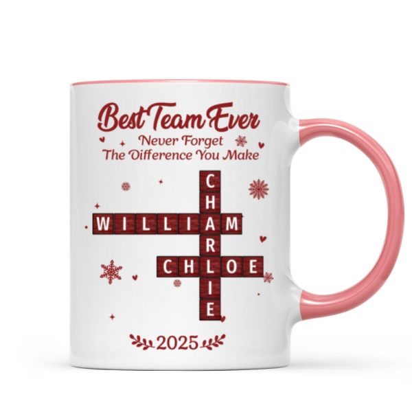 Best Team Ever Crossword - Personalized Mug - Christmas Gift for Co-worker Best Team Ever Crossword - Personalized Mug - Christmas Gift for Co-worker