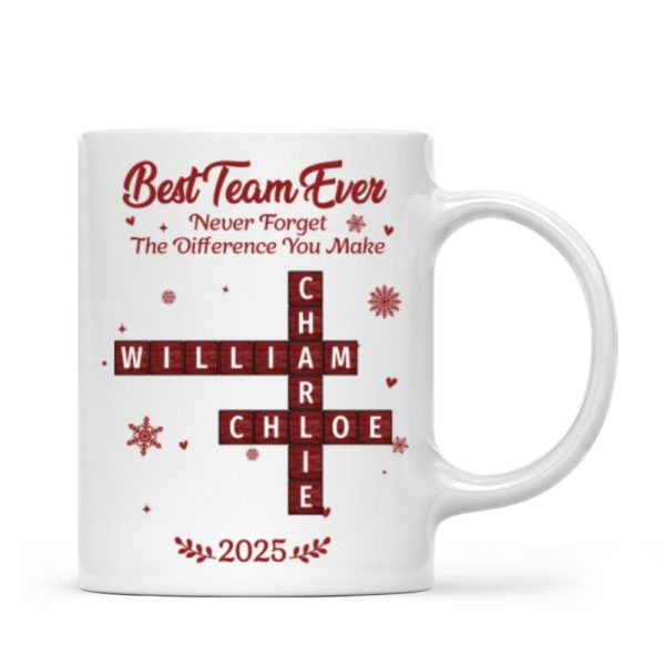 Best Team Ever Crossword - Personalized Mug - Christmas Gift for Co-worker Best Team Ever Crossword - Personalized Mug - Christmas Gift for Co-worker