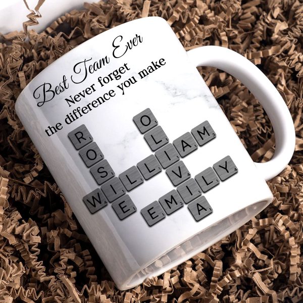 Best Team Ever Crossword - Personalized Mug - Sentimental Gift for Coworkers, Work Besties Best Team Ever Crossword - Personalized Mug - Sentimental Gift for Coworkers, Work Besties