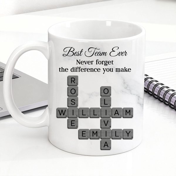 Best Team Ever Crossword - Personalized Mug - Sentimental Gift for Coworkers, Work Besties Best Team Ever Crossword - Personalized Mug - Sentimental Gift for Coworkers, Work Besties