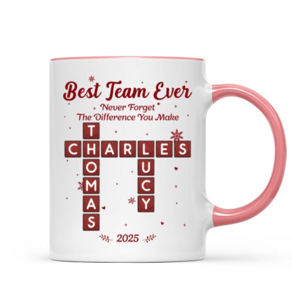 Best Team Ever Crossword Puzzle Art - Personalized Mug - Gift For Coworkers, Colleagues Best Team Ever Crossword Puzzle Art - Personalized Mug - Gift For Coworkers, Colleagues
