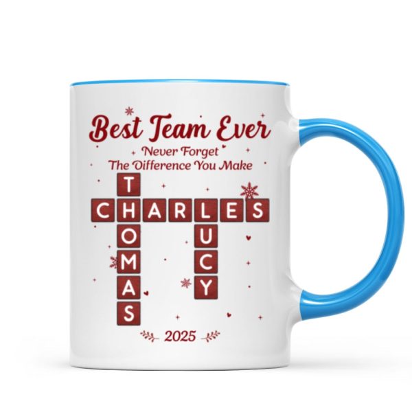 Best Team Ever Crossword Puzzle Art - Personalized Mug - Gift For Coworkers, Colleagues Best Team Ever Crossword Puzzle Art - Personalized Mug - Gift For Coworkers, Colleagues