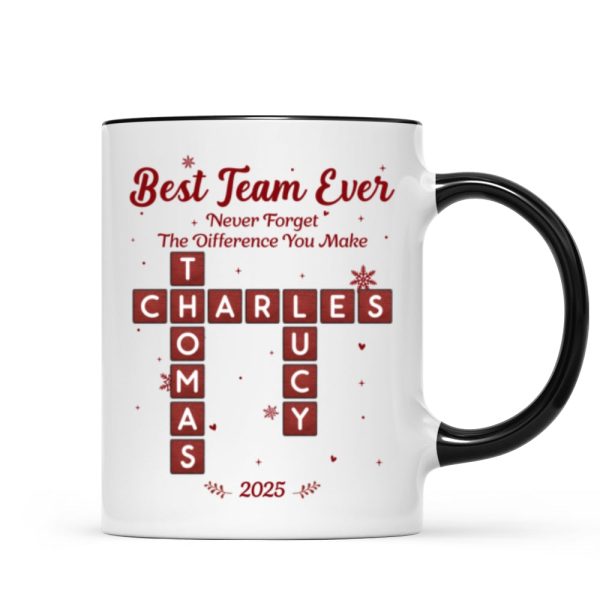Best Team Ever Crossword Puzzle Art - Personalized Mug - Gift For Coworkers, Colleagues Best Team Ever Crossword Puzzle Art - Personalized Mug - Gift For Coworkers, Colleagues