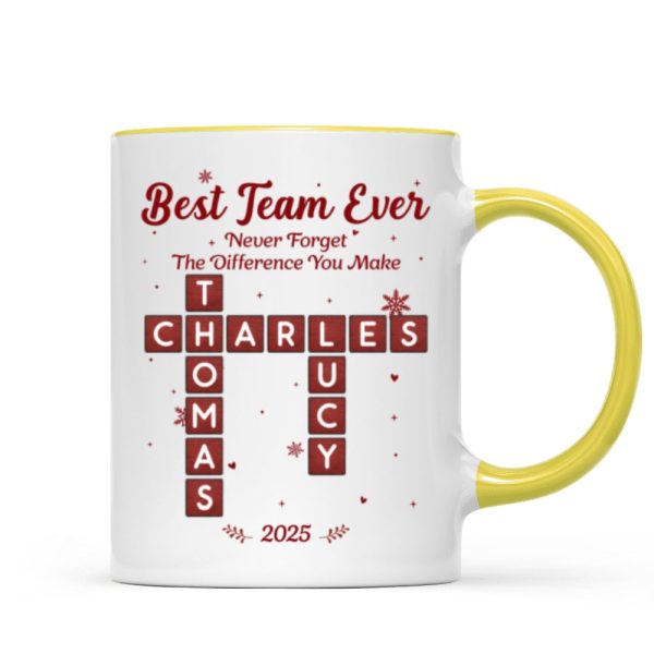 Best Team Ever Crossword Puzzle Art - Personalized Mug - Gift For Coworkers, Colleagues Best Team Ever Crossword Puzzle Art - Personalized Mug - Gift For Coworkers, Colleagues
