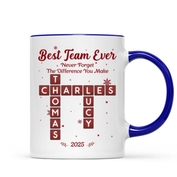 Best Team Ever Crossword Puzzle Art - Personalized Mug - Gift For Coworkers, Colleagues Best Team Ever Crossword Puzzle Art - Personalized Mug - Gift For Coworkers, Colleagues