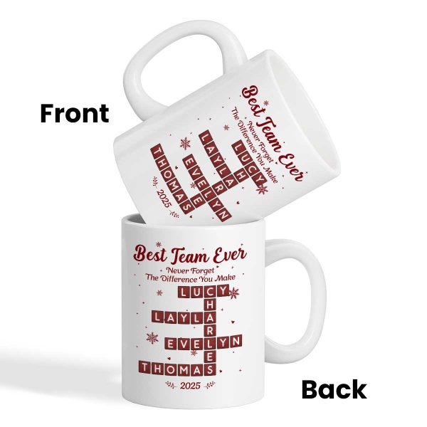 Best Team Ever Crossword Puzzle Art - Personalized Mug - Gift For Coworkers, Colleagues Best Team Ever Crossword Puzzle Art - Personalized Mug - Gift For Coworkers, Colleagues