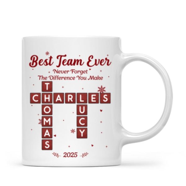 Best Team Ever Crossword Puzzle Art - Personalized Mug - Gift For Coworkers, Colleagues Best Team Ever Crossword Puzzle Art - Personalized Mug - Gift For Coworkers, Colleagues