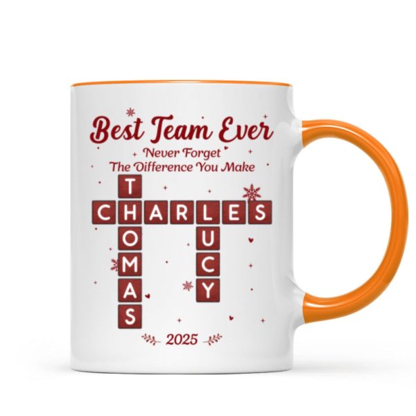 Best Team Ever Crossword Puzzle Art - Personalized Mug - Gift For Coworkers, Colleagues Best Team Ever Crossword Puzzle Art - Personalized Mug - Gift For Coworkers, Colleagues
