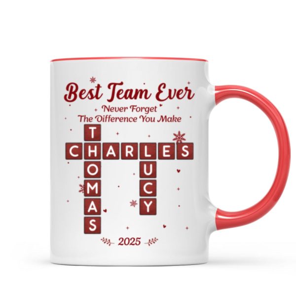 Best Team Ever Crossword Puzzle Art - Personalized Mug - Gift For Coworkers, Colleagues Best Team Ever Crossword Puzzle Art - Personalized Mug - Gift For Coworkers, Colleagues