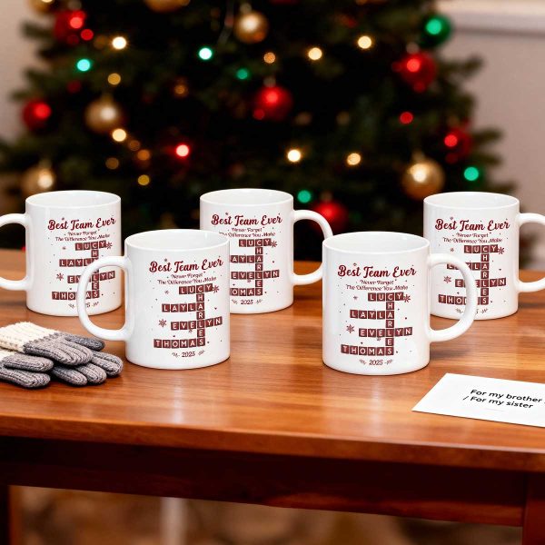 Best Team Ever Crossword Puzzle Art - Personalized Mug - Gift For Coworkers, Colleagues Best Team Ever Crossword Puzzle Art - Personalized Mug - Gift For Coworkers, Colleagues