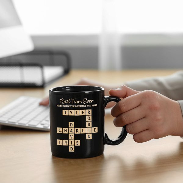 Best Team Ever Never Forget The Difference You Make Crossword Names Puzzle Art - Personalized Mug - Christmas Gift, Appreciation Gift For Colleagues, Coworkers, Boss Best Team Ever Never Forget The Difference You Make Crossword Names Puzzle Art - Personalized Mug - Christmas Gift, Appreciation Gift For Colleagues, Coworkers, Boss