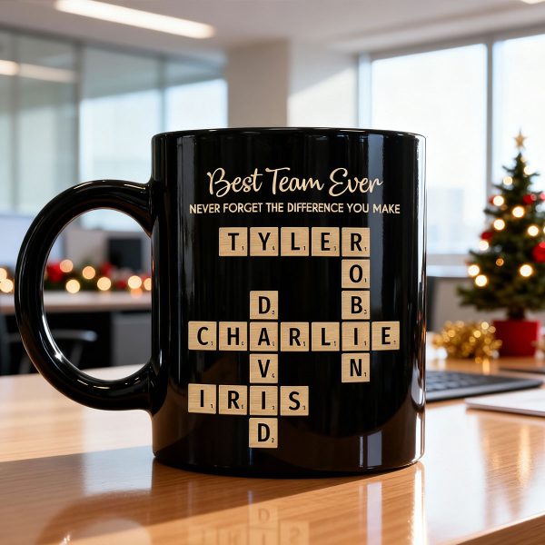 Best Team Ever Never Forget The Difference You Make Crossword Names Puzzle Art - Personalized Mug - Christmas Gift, Appreciation Gift For Colleagues, Coworkers, Boss Best Team Ever Never Forget The Difference You Make Crossword Names Puzzle Art - Personalized Mug - Christmas Gift, Appreciation Gift For Colleagues, Coworkers, Boss