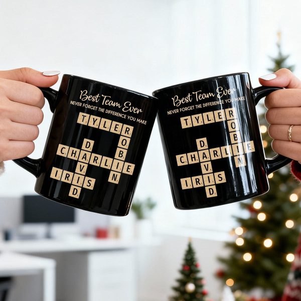 Best Team Ever Never Forget The Difference You Make Crossword Names Puzzle Art - Personalized Mug - Christmas Gift, Appreciation Gift For Colleagues, Coworkers, Boss Best Team Ever Never Forget The Difference You Make Crossword Names Puzzle Art - Personalized Mug - Christmas Gift, Appreciation Gift For Colleagues, Coworkers, Boss