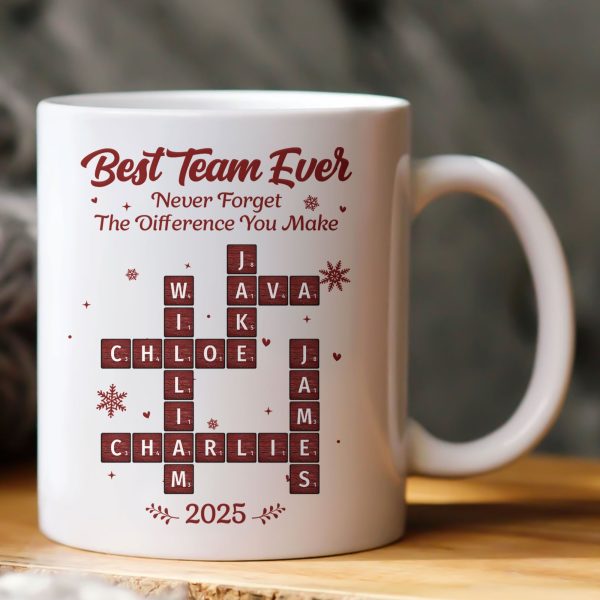 Best Team Ever Scrabble - Personalized Mug Best Team Ever Scrabble - Personalized Mug