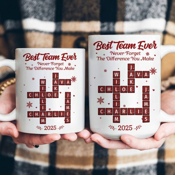 Best Team Ever Scrabble - Personalized Mug Best Team Ever Scrabble - Personalized Mug