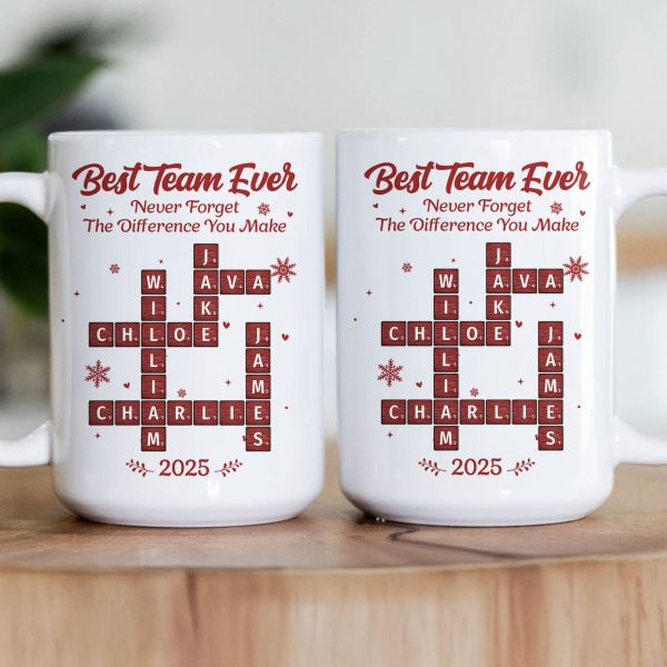 Best Team Ever Scrabble - Personalized Mug Best Team Ever Scrabble - Personalized Mug