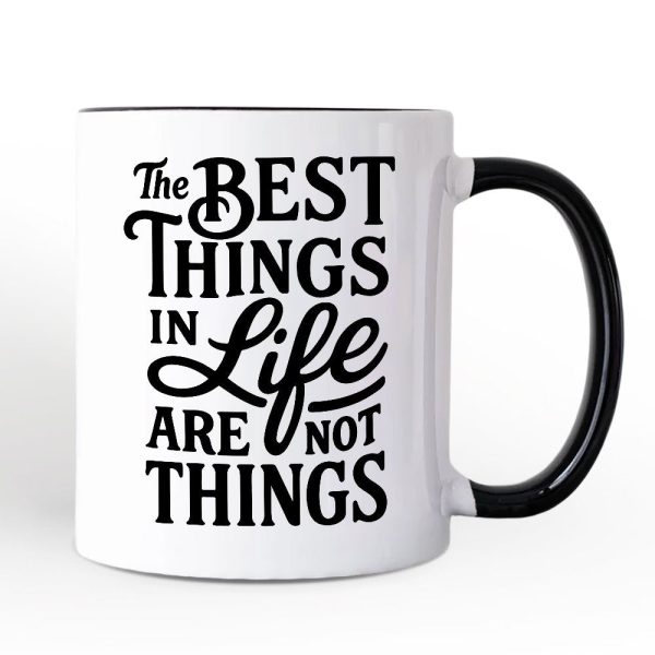 Best Things in Life Are Not Things Personalized Mug, Inspirational Quote Custom Gift for Grateful People Best Things in Life Are Not Things Personalized Mug, Inspirational Quote Custom Gift for Grateful People
