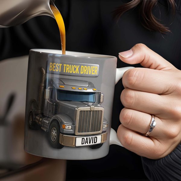 Best Truck Driver, Featuring A Classic Truck - Personalized Custom Coffee Mug - FAM335_MG Best Truck Driver, Featuring A Classic Truck - Personalized Custom Coffee Mug - FAM335_MG
