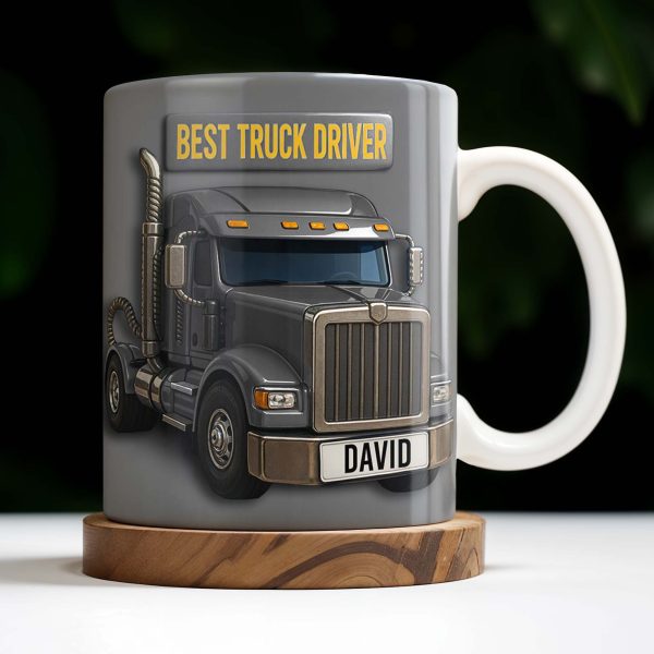 Best Truck Driver, Featuring A Classic Truck - Personalized Custom Coffee Mug - FAM335_MG Best Truck Driver, Featuring A Classic Truck - Personalized Custom Coffee Mug - FAM335_MG