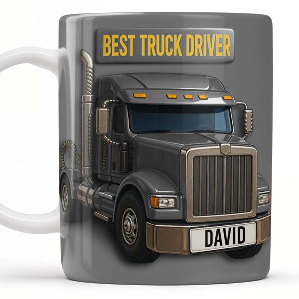 Best Truck Driver, Featuring A Classic Truck - Personalized Custom Coffee Mug - FAM335_MG Best Truck Driver, Featuring A Classic Truck - Personalized Custom Coffee Mug - FAM335_MG
