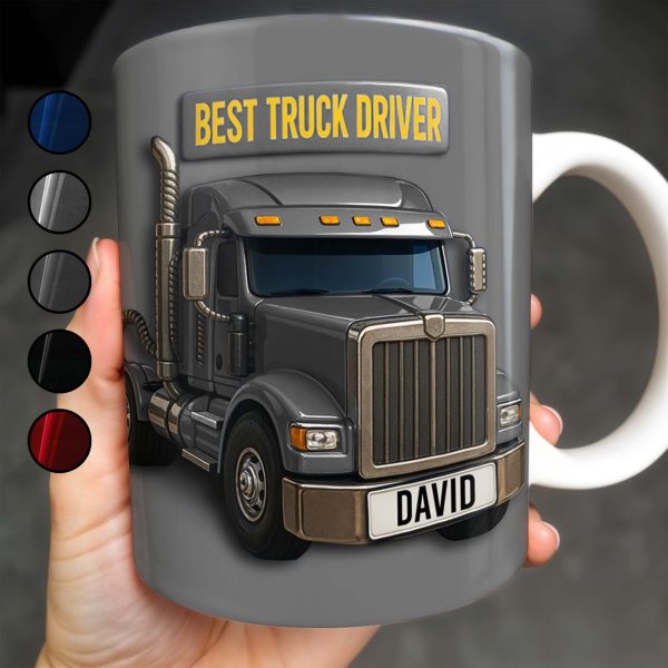 Best Truck Driver, Featuring A Classic Truck - Personalized Custom Coffee Mug - FAM335_MG Best Truck Driver, Featuring A Classic Truck - Personalized Custom Coffee Mug - FAM335_MG