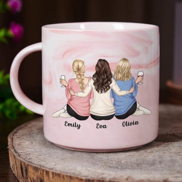 Bestie Good Friends Are Like Stars - Personalized Marble Mug Bestie Good Friends Are Like Stars - Personalized Marble Mug