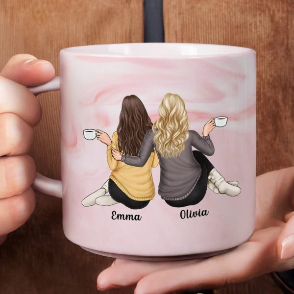 Bestie Good Friends Are Like Stars - Personalized Marble Mug Bestie Good Friends Are Like Stars - Personalized Marble Mug