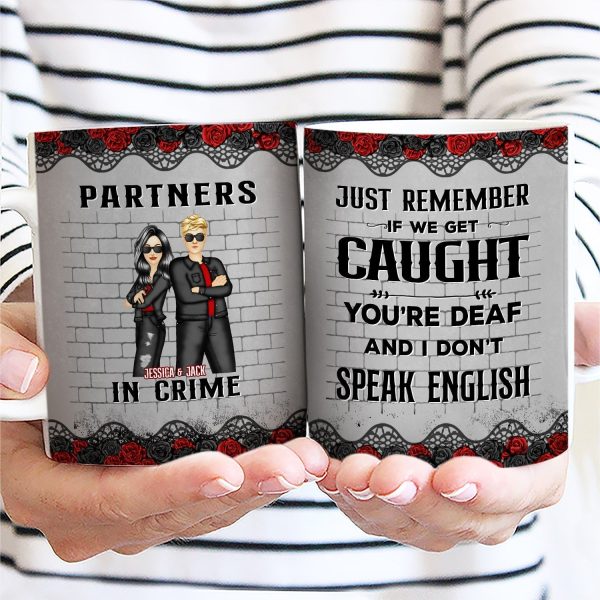 Bestie Partners In Crime If We Get Caught Black Ver - Gift For Besties - Personalized Custom White Edge-to-Edge Mug Bestie Partners In Crime If We Get Caught Black Ver - Gift For Besties - Personalized Custom White Edge-to-Edge Mug