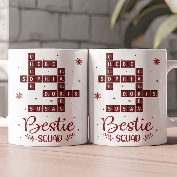 Bestie Squad Scrabble - Personalized Mug Bestie Squad Scrabble - Personalized Mug