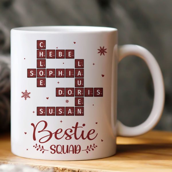 Bestie Squad Scrabble - Personalized Mug Bestie Squad Scrabble - Personalized Mug