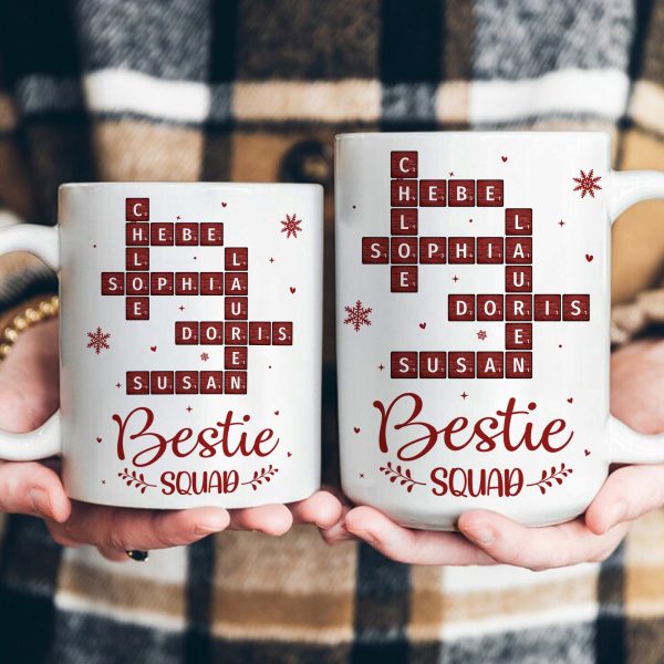 Bestie Squad Scrabble - Personalized Mug Bestie Squad Scrabble - Personalized Mug