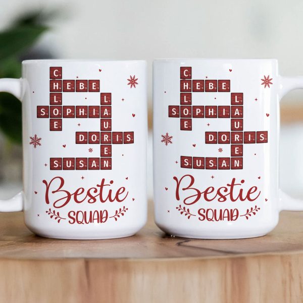 Bestie Squad Scrabble - Personalized Mug Bestie Squad Scrabble - Personalized Mug