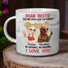 Bestie You Are Stuck With Me Forever - Personalized Marble Mug Bestie You Are Stuck With Me Forever - Personalized Marble Mug