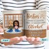 Besties Chibi Bonding Over Alcohol - Personalized Custom White Edge-to-Edge Mug Besties Chibi Bonding Over Alcohol - Personalized Custom White Edge-to-Edge Mug