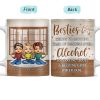 Besties Chibi Bonding Over Alcohol - Personalized Custom White Edge-to-Edge Mug Besties Chibi Bonding Over Alcohol - Personalized Custom White Edge-to-Edge Mug