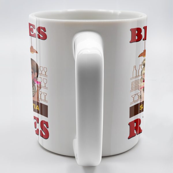 Besties For The Resties, Two Girls Enjoying Drinks - Personalized Custom Coffee Mug - BST489_MG Besties For The Resties, Two Girls Enjoying Drinks - Personalized Custom Coffee Mug - BST489_MG
