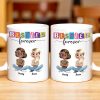 Besties Forever, Cartoon Characters - Personalized Custom Coffee Mug - BST164_MG Besties Forever, Cartoon Characters - Personalized Custom Coffee Mug - BST164_MG