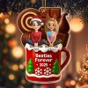 Besties Forever Christmas Mug With Trees And Snowflakes - Personalized Custom Acrylic Ornament, Christmas Gift - BST442_ACO Besties Forever Christmas Mug With Trees And Snowflakes - Personalized Custom Acrylic Ornament, Christmas Gift - BST442_ACO