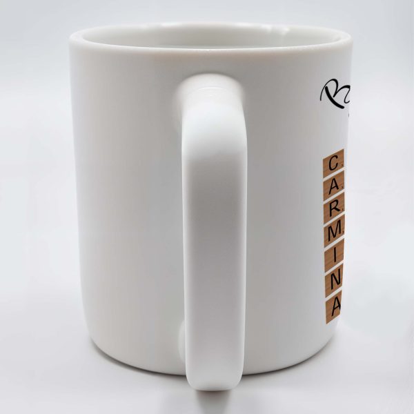 Besties Forever Connected By Heart Mug With Heart And Scrabble Tiles - Personalized Custom Coffee Mug - BST127_MG Besties Forever Connected By Heart Mug With Heart And Scrabble Tiles - Personalized Custom Coffee Mug - BST127_MG