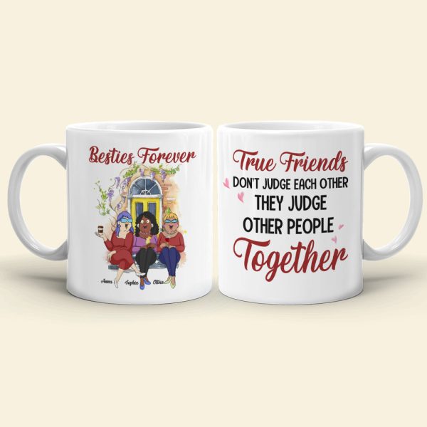 Besties Forever Personalized Mug,Gift For Friends Besties Forever Personalized Mug,Gift For Friends