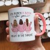 Besties In Pink Pajamas, I'd Punch A Bitch For You Personalized Mug, Funny Christmas, New Year Gift, Galentine's Day Gift For Best Friends Besties In Pink Pajamas, I'd Punch A Bitch For You Personalized Mug, Funny Christmas, New Year Gift, Galentine's Day Gift For Best Friends