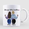 Besties Modern Girls Back View Standing Personalized Mug Besties Modern Girls Back View Standing Personalized Mug