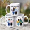 Besties Modern Girls Back View Standing Personalized Mug Besties Modern Girls Back View Standing Personalized Mug