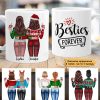 Besties Sisters Forever Christmas Besties Standing Back View Personalized Mug Besties Sisters Forever Christmas Besties Standing Back View Personalized Mug