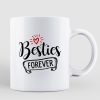 Besties Sisters Forever Christmas Besties Standing Back View Personalized Mug Besties Sisters Forever Christmas Besties Standing Back View Personalized Mug