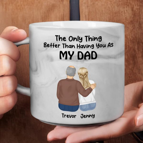 Better Than Having You As My Grandpa - Personalized Marble Mug Better Than Having You As My Grandpa - Personalized Marble Mug
