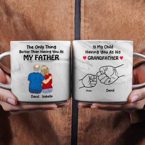 Better Than Having You As My Grandpa - Personalized Marble Mug Better Than Having You As My Grandpa - Personalized Marble Mug